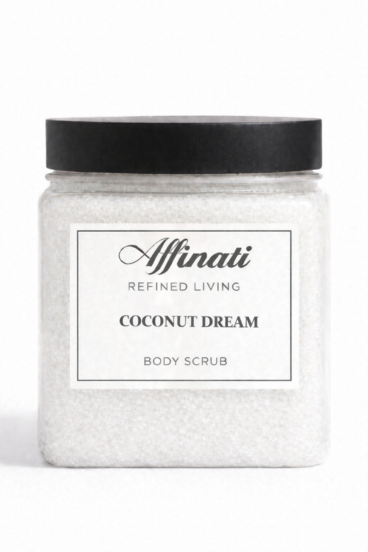 Coconut Dream Body Scrub 64 oz | Whipped Salt Scrub - Affinati