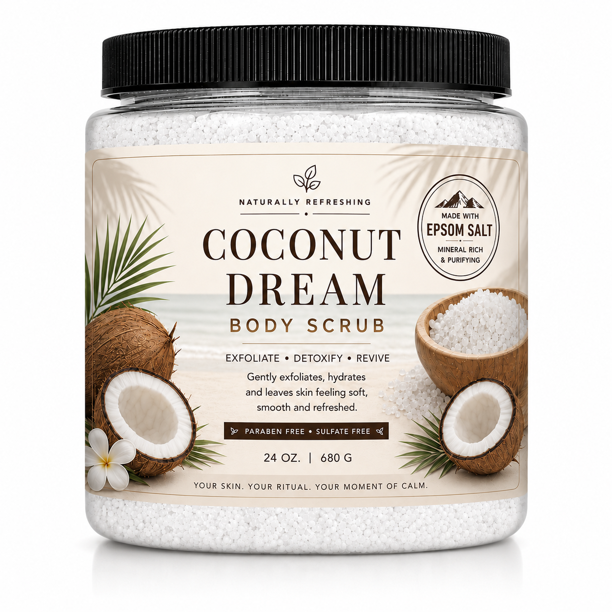 Exfoliante corporal Coconut Dream | Sal de Epsom