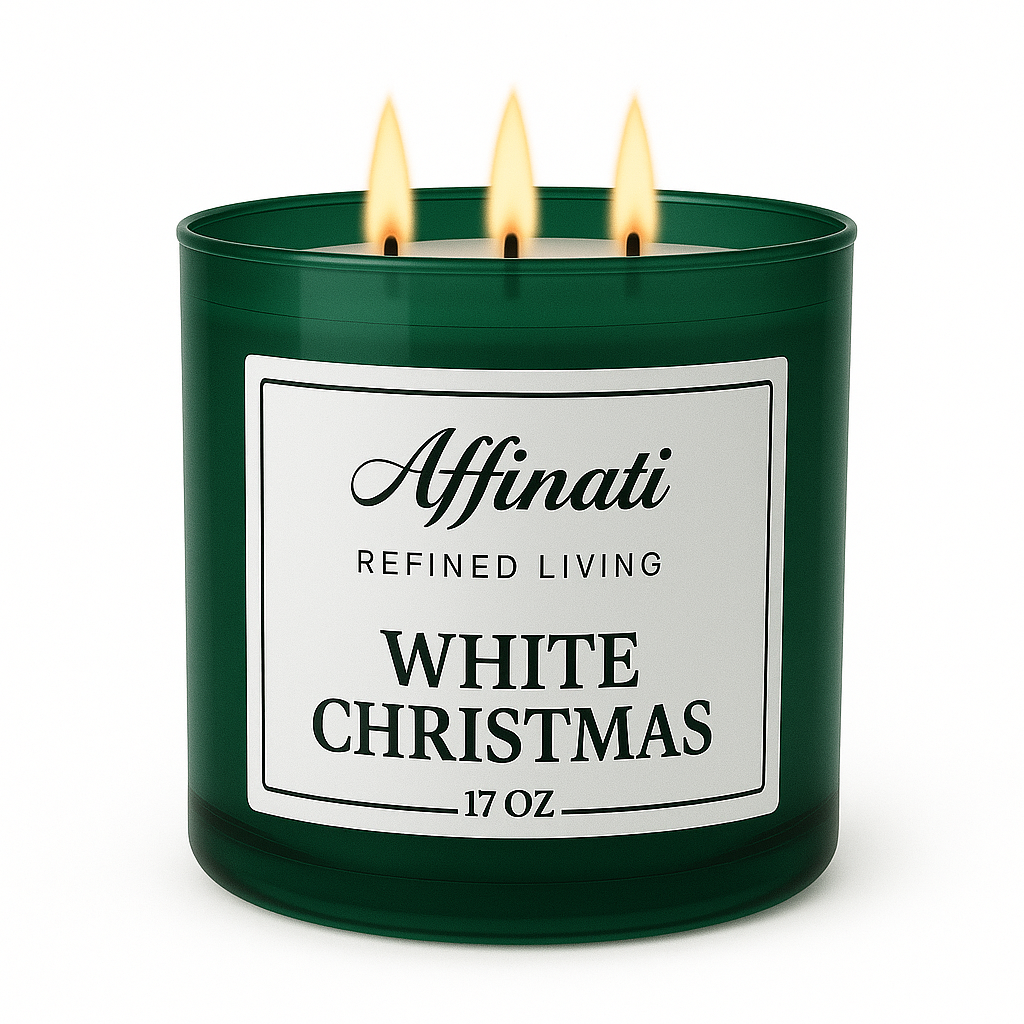 3-Wick White Christmas Candle