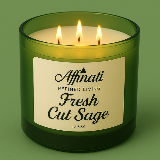 3-Wick Fresh Cut Sage Candle - Affinati