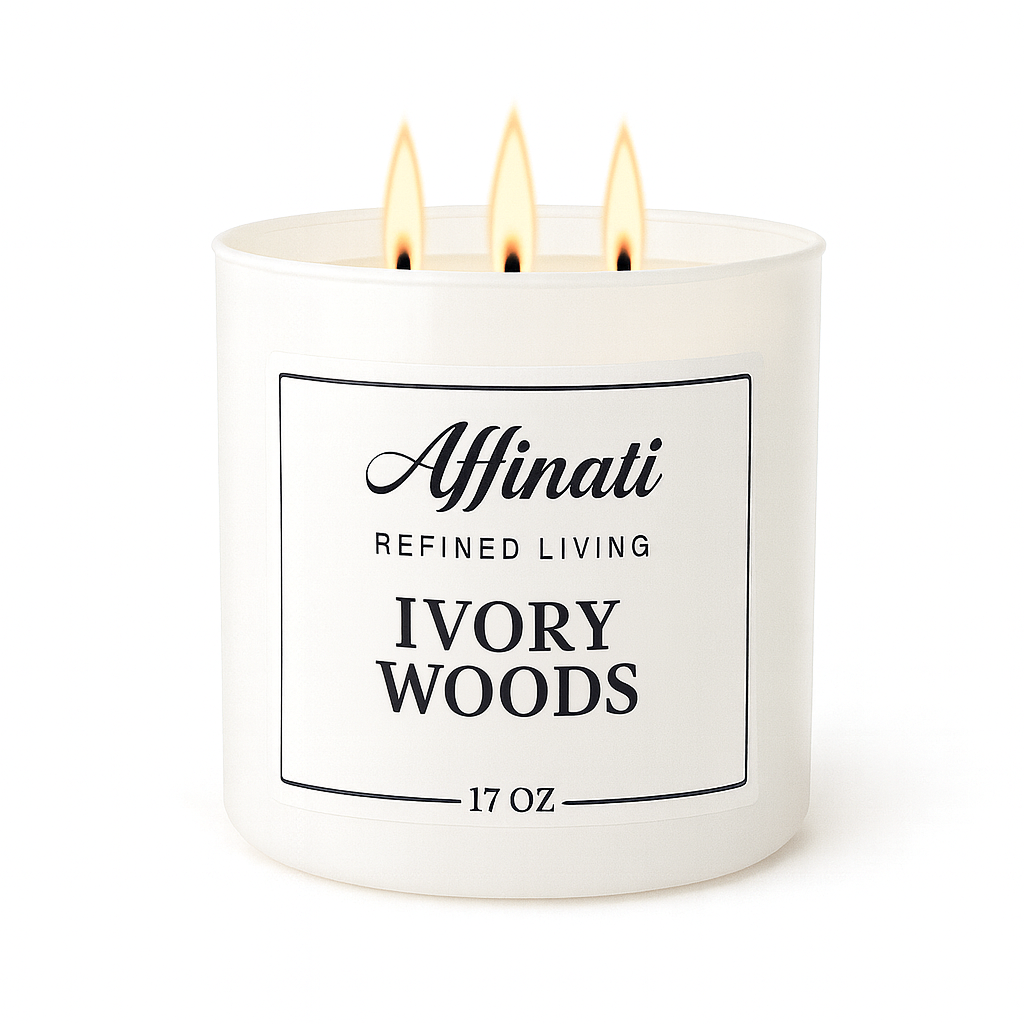 3-Wick Ivory Woods Candle - Affinati