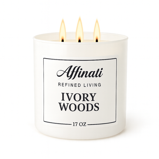 3-Wick Ivory Woods Candle - Affinati