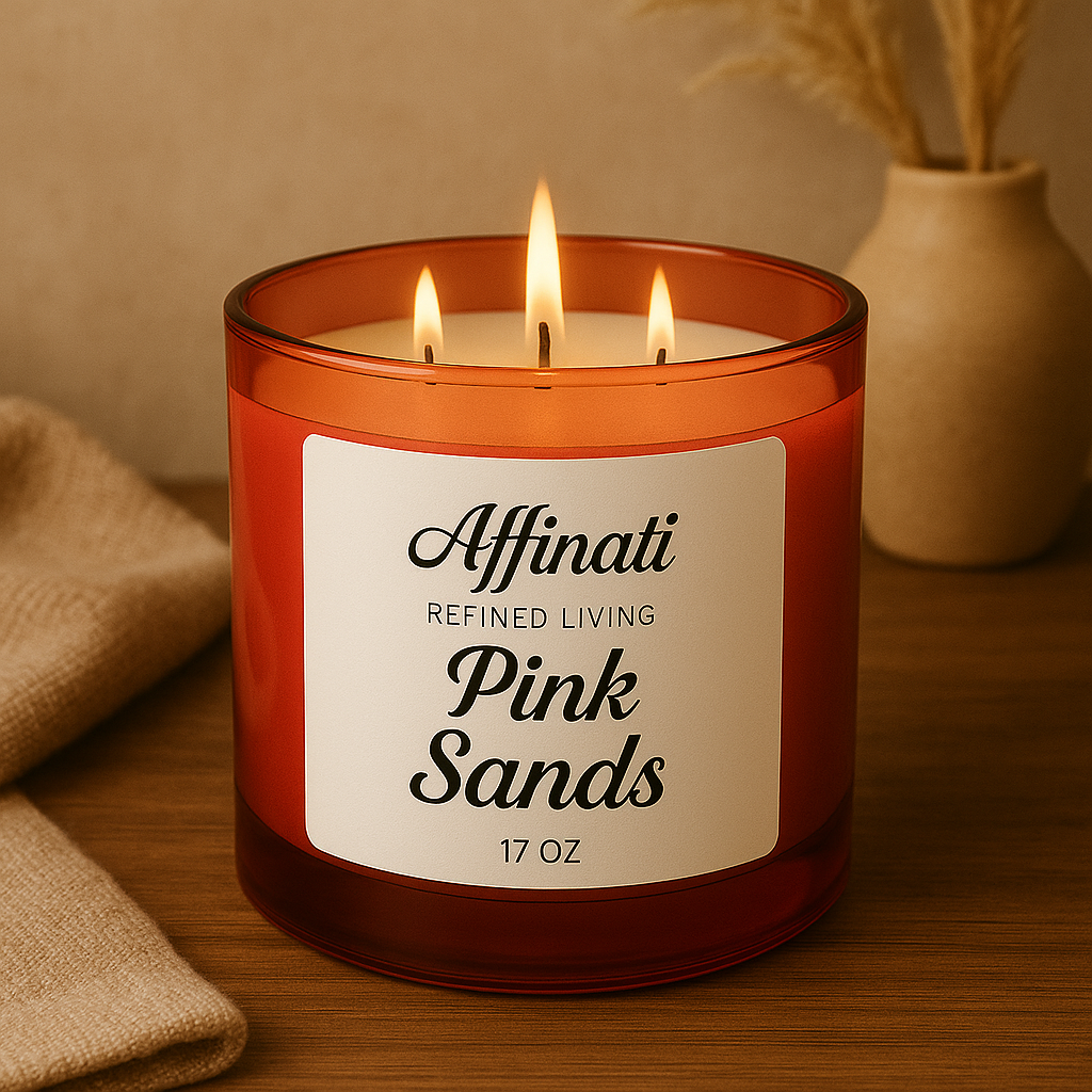 3-Wick Pink Sands Candle - Affinati