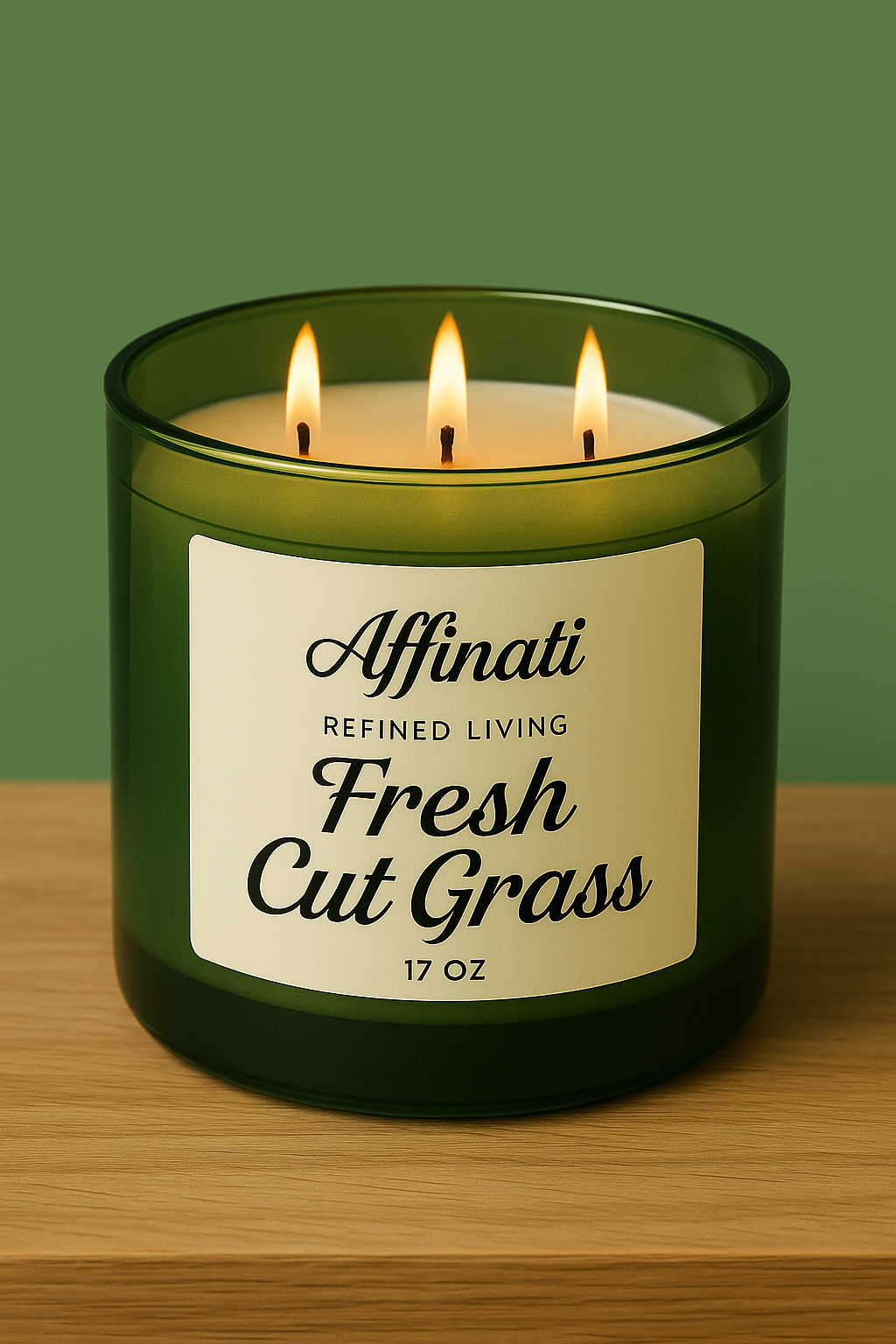 3-Wick Fresh Cut Grass Candle - Affinati