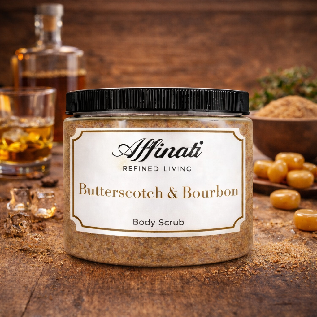 奶油糖和波本威士忌身体磨砂膏 20盎司 | 打发盐磨砂膏