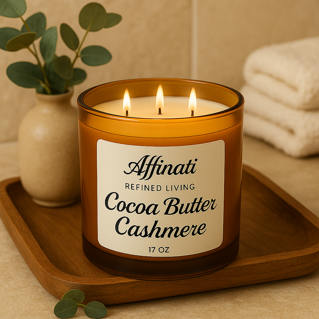 3-Wick Cocoa Butter Cashmere Candle - Affinati