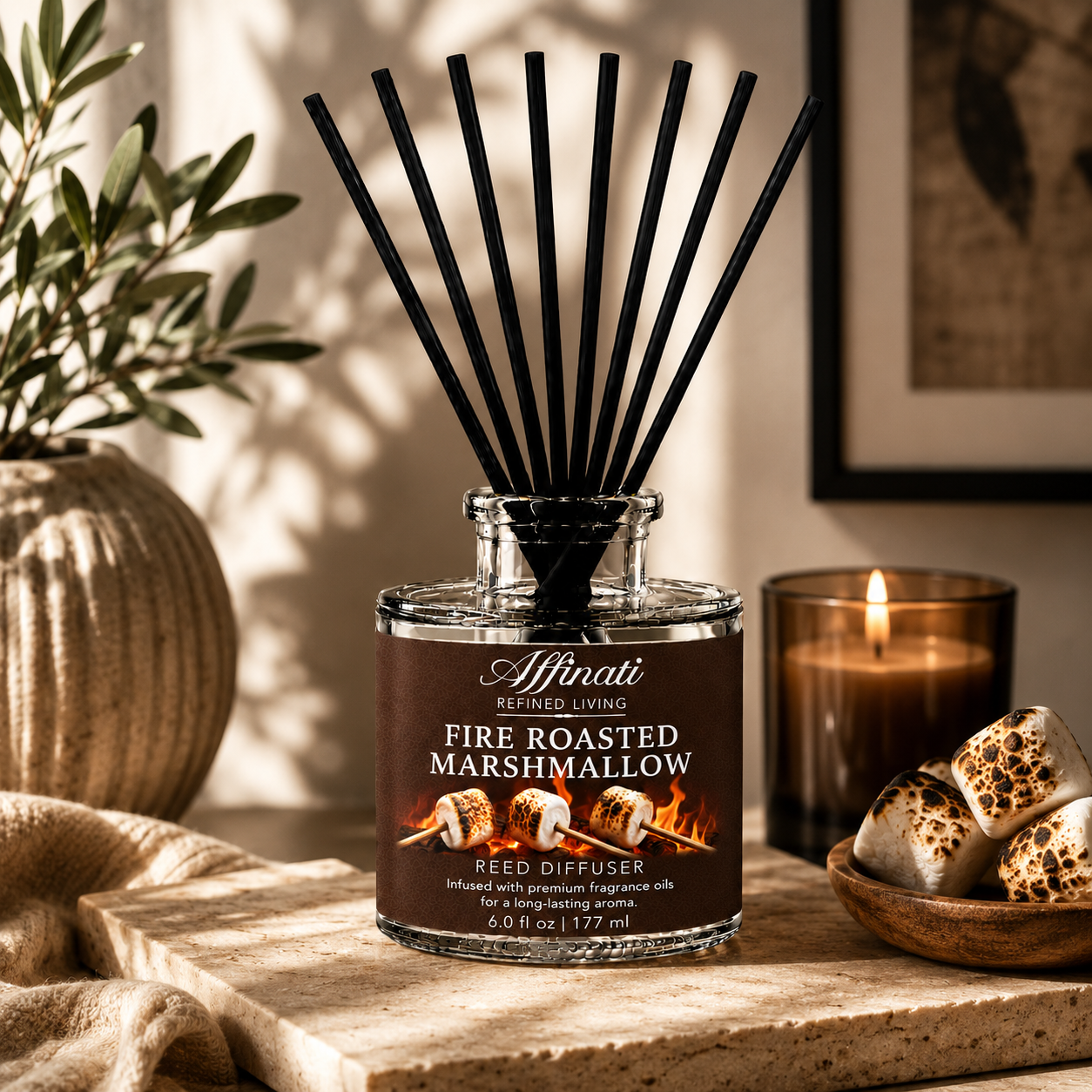 Fire Roasted Marshmallow Reed Diffuser