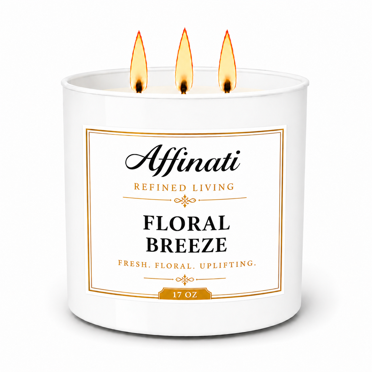 Candela a 3 stoppini Brezza Floreale