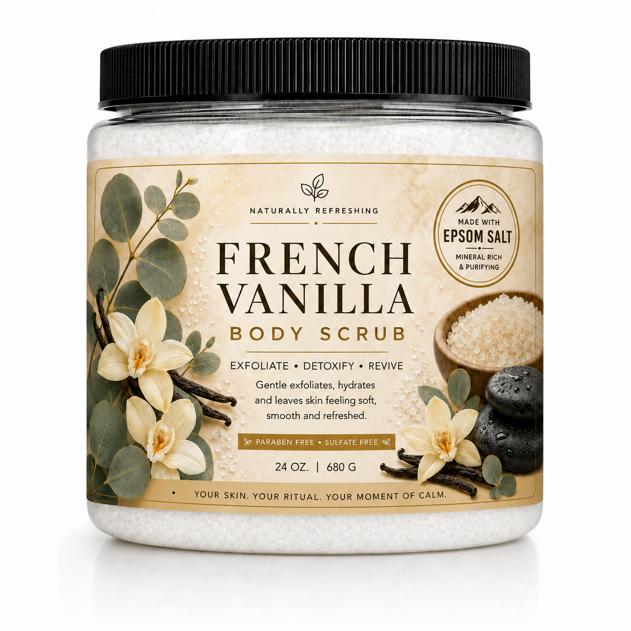 Body scrub med fransk vanilj | Epsomsalt