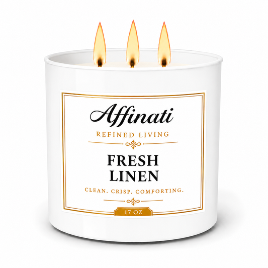 Fresh Linen 3-Wick Kaars