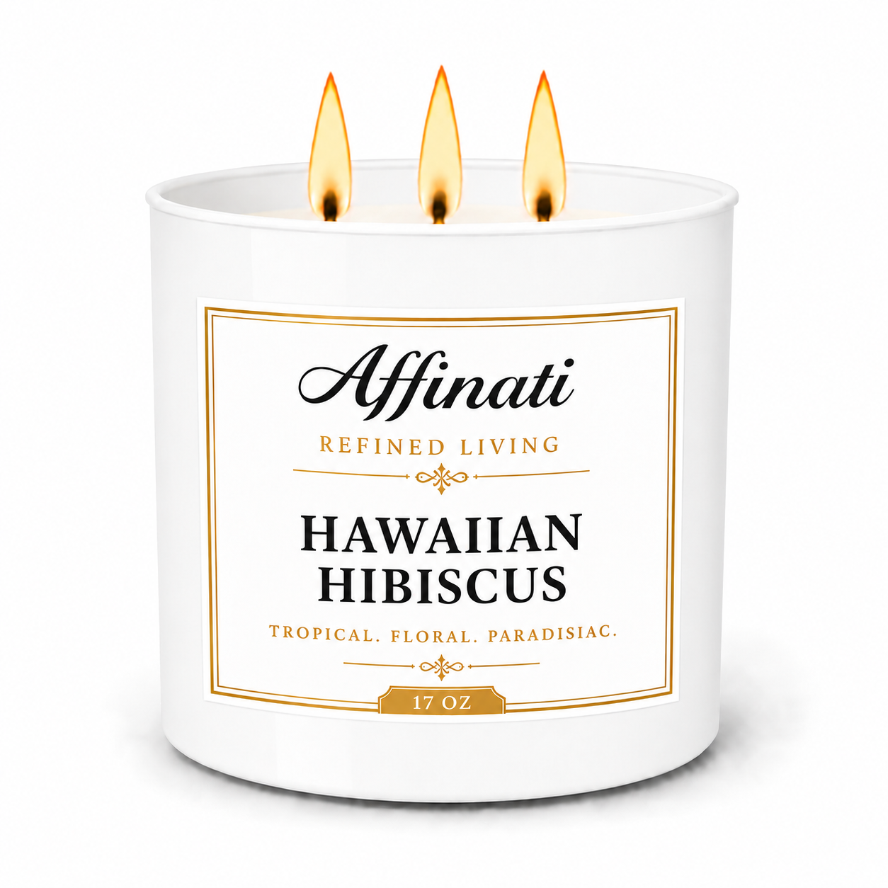 Hawaiianische Hibiskus 3-Docht-Kerze