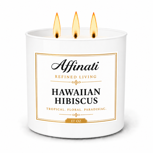 Hawaiianische Hibiskus 3-Docht-Kerze
