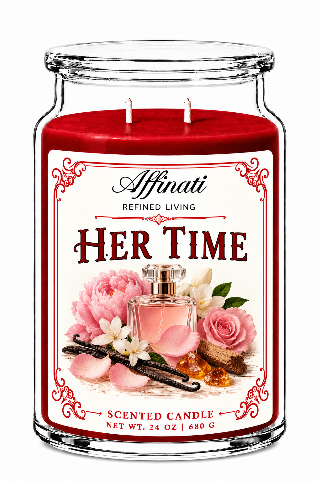 Her Time 24 oz Kerze – Zeitlose Kollektion Doppeldochtkerze