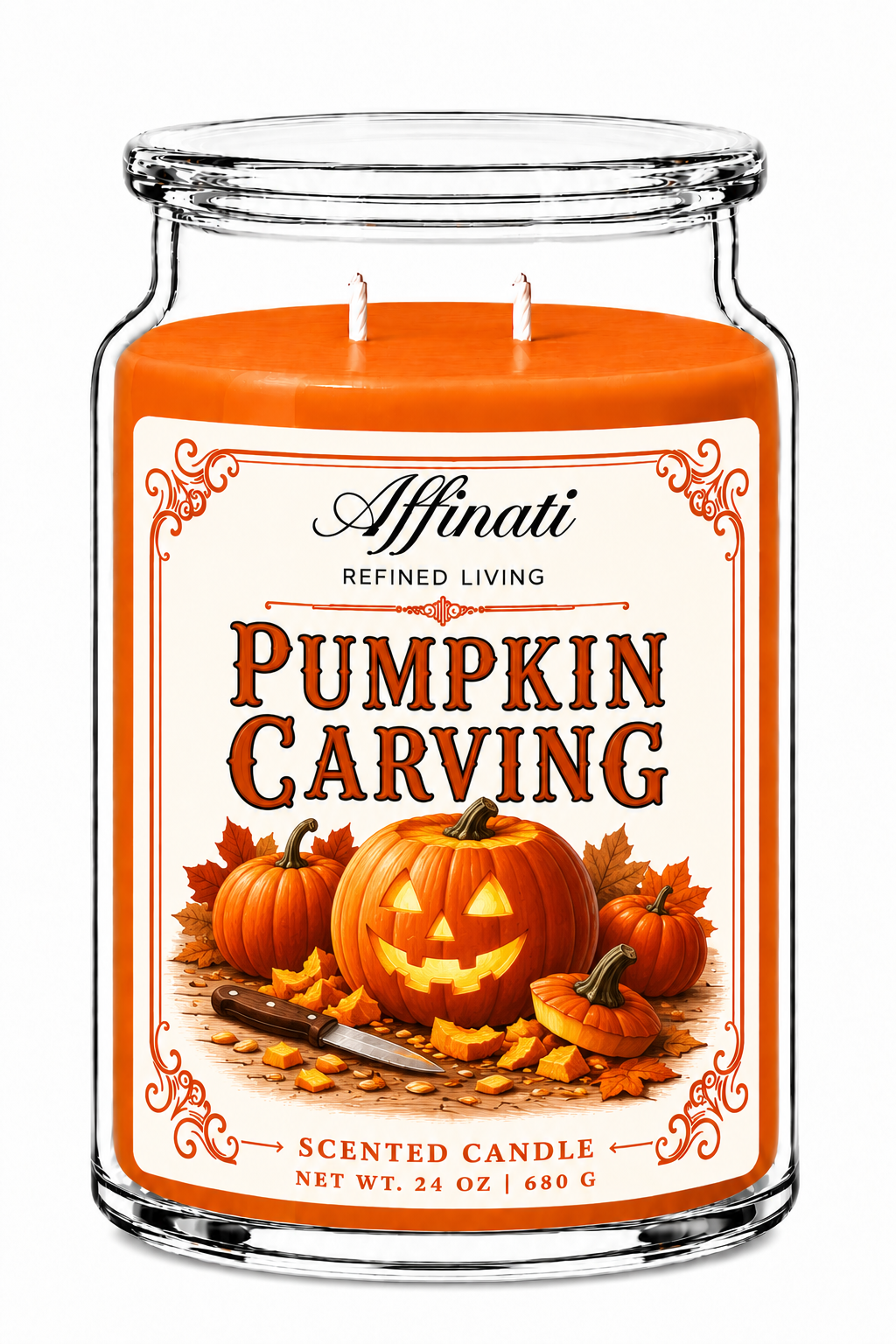 Pumpkin Carving 24 oz Candle – Timeless Collection Double Wick Candle