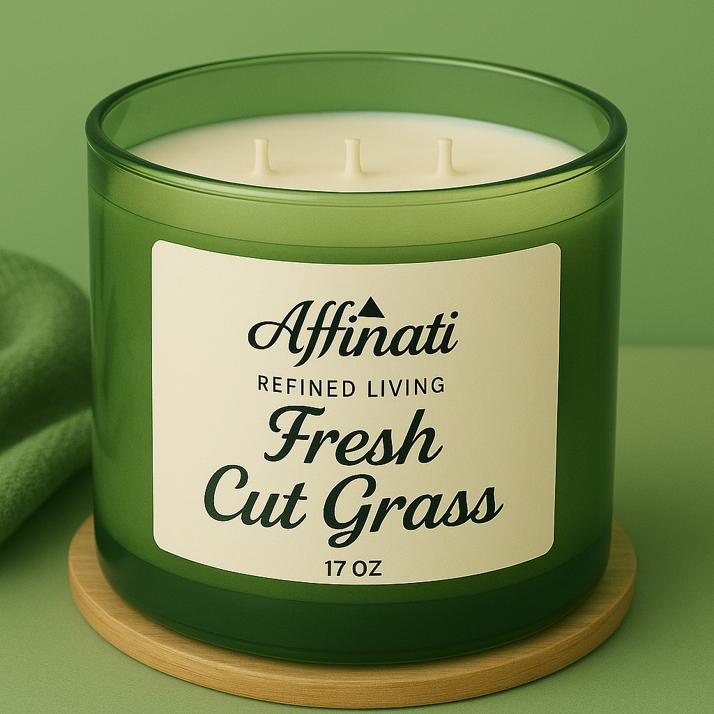3-Wick Fresh Cut Grass Candle - Affinati