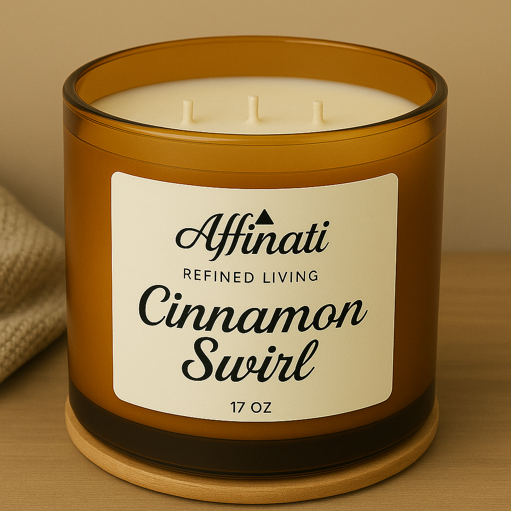 3-Wick Cinnamon Swirl Candle - Affinati
