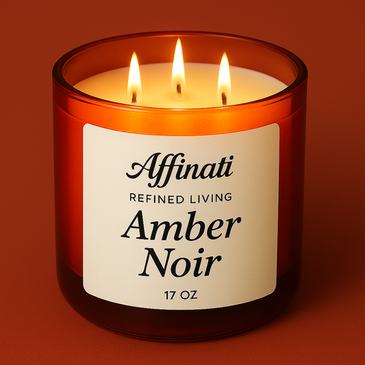 3-Wick Amber Noir Candle - Affinati