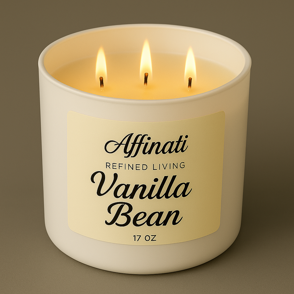 3-Wick Vanilla Bean Candle - Affinati