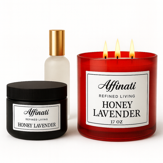Affinati Honey Lavender Collection | Candle, Spray & Lotion