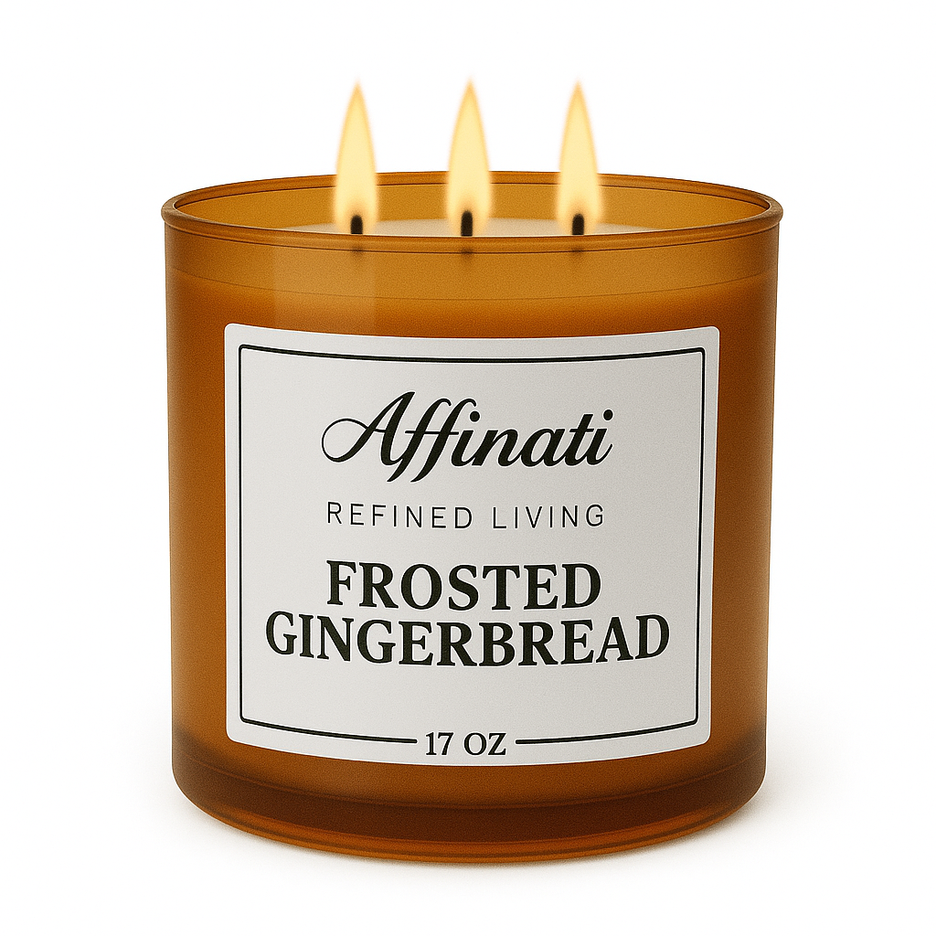 3-Wick Frosted Gingerbread Candle