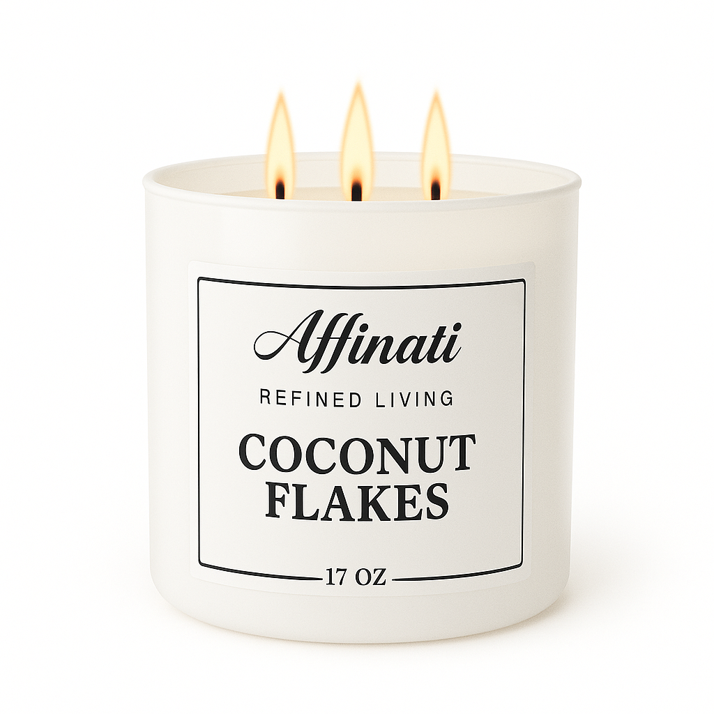3-Wick Coconut Flakes Candle - Affinati