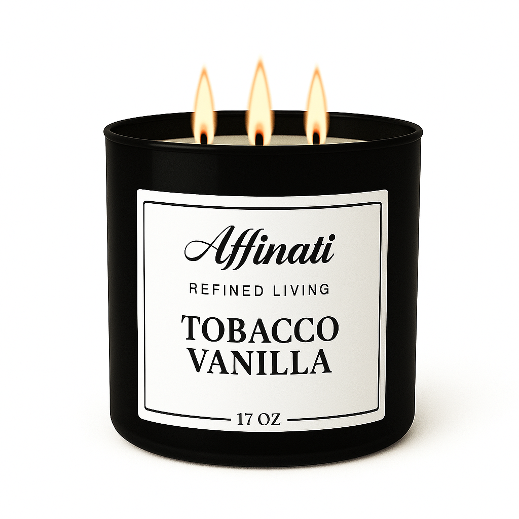 3-Wick Tobacco Vanilla Candle - Affinati