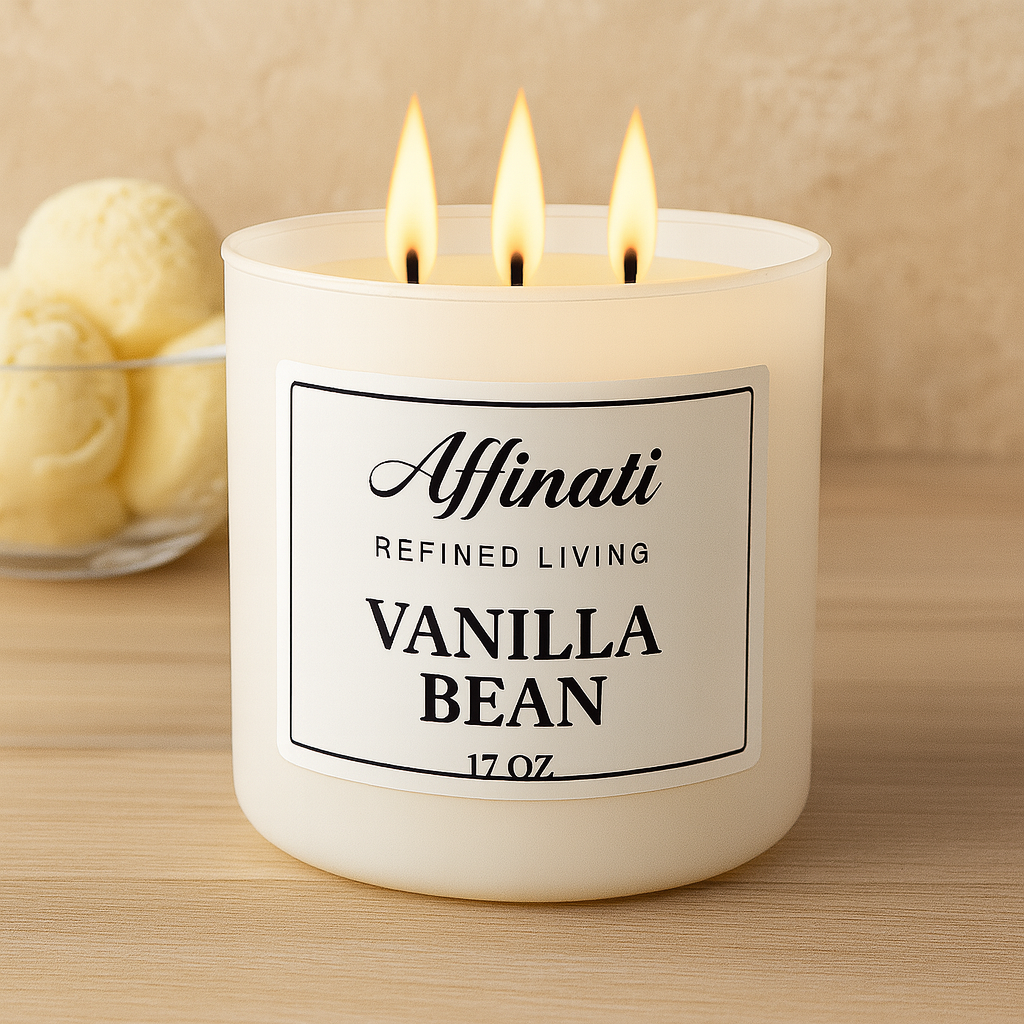 3-Wick Vanilla Bean Candle - Affinati