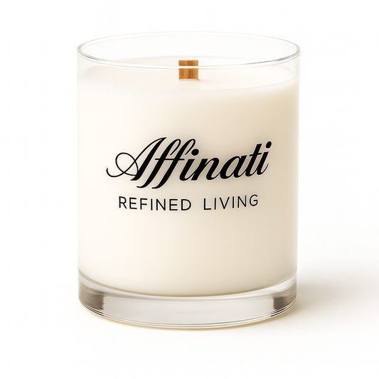 Vanilla Noir Wooden Wick Candle – Luxury 10 oz Soy Blend | Affinati