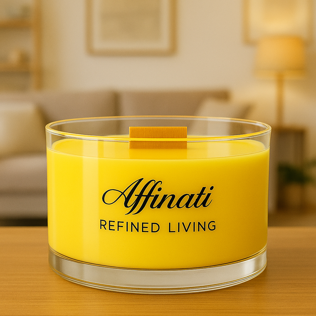 Golden Paloma Wooden Wick Candle – Luxury 15 oz Soy Blend | Affinati