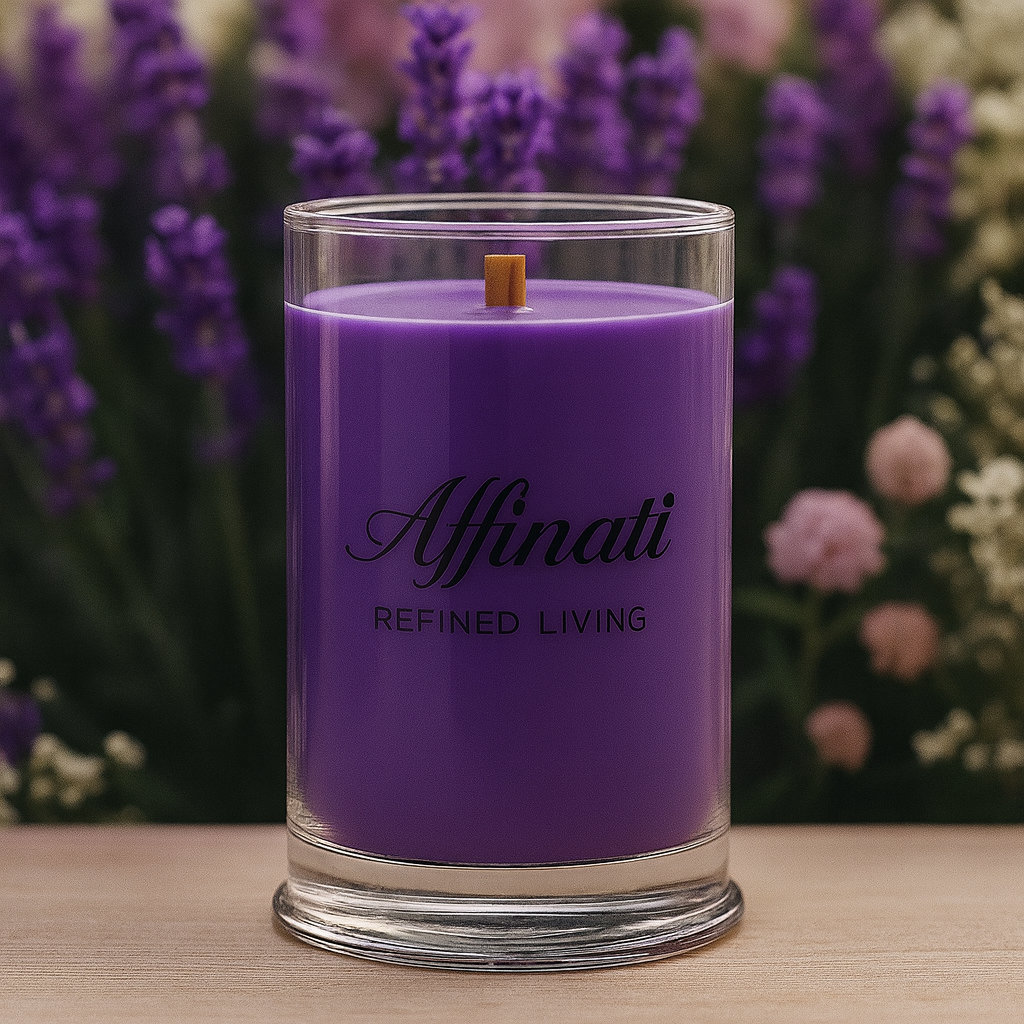 Lavender Kiss Wooden Wick Candle – Luxury 21 oz Soy Blend | Affinati - Affinati