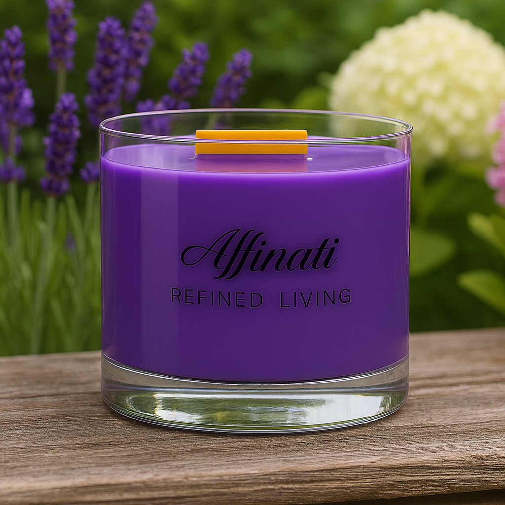 Lavender Kiss Wooden Wick Candle – Luxury 15 oz Soy Blend | Affinati - Affinati