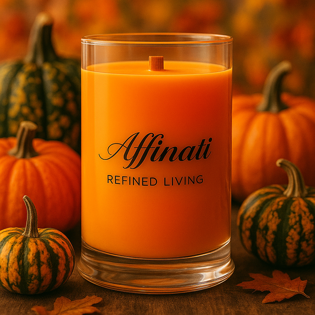 Pumpkin Cashmere Wooden Wick Candle – Luxury 21 oz Soy Blend | Affinati - Affinati
