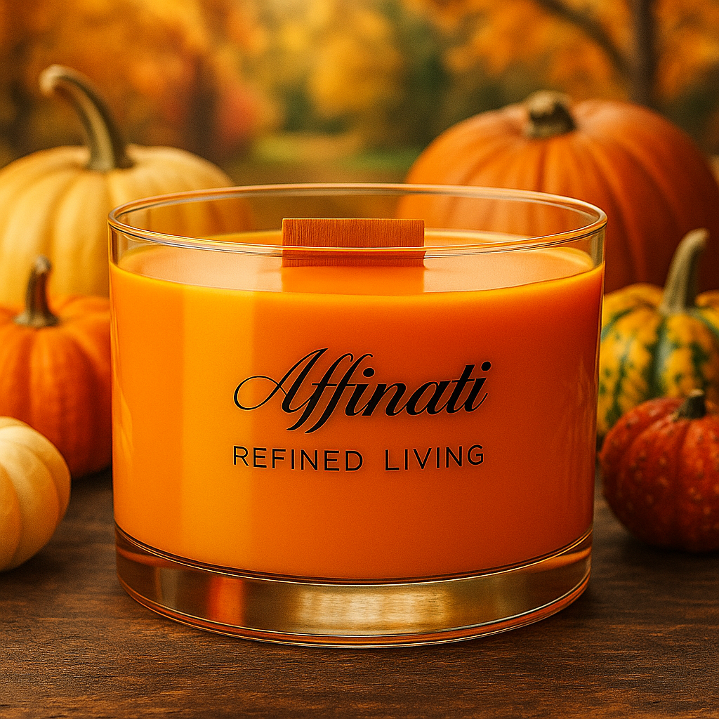 Pumpkin Cashmere Wooden Wick Candle – Luxury 15 oz Soy Blend | Affinati - Affinati