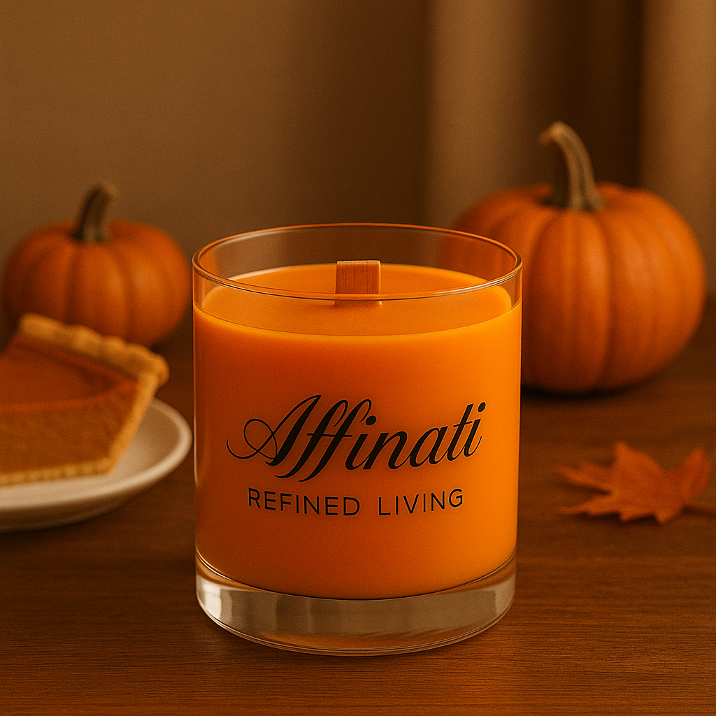 Pumpkin Cashmere Wooden Wick Candle – Luxury 10 oz Soy Blend | Affinati - Affinati