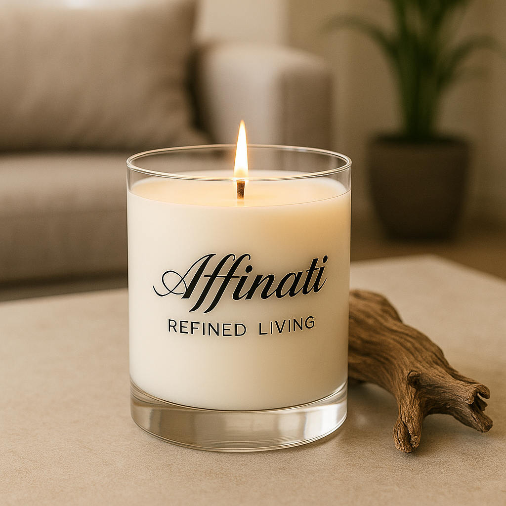 White Driftwood Wooden Wick Candle – Luxury 10 oz Soy Blend | Affinati - Affinati