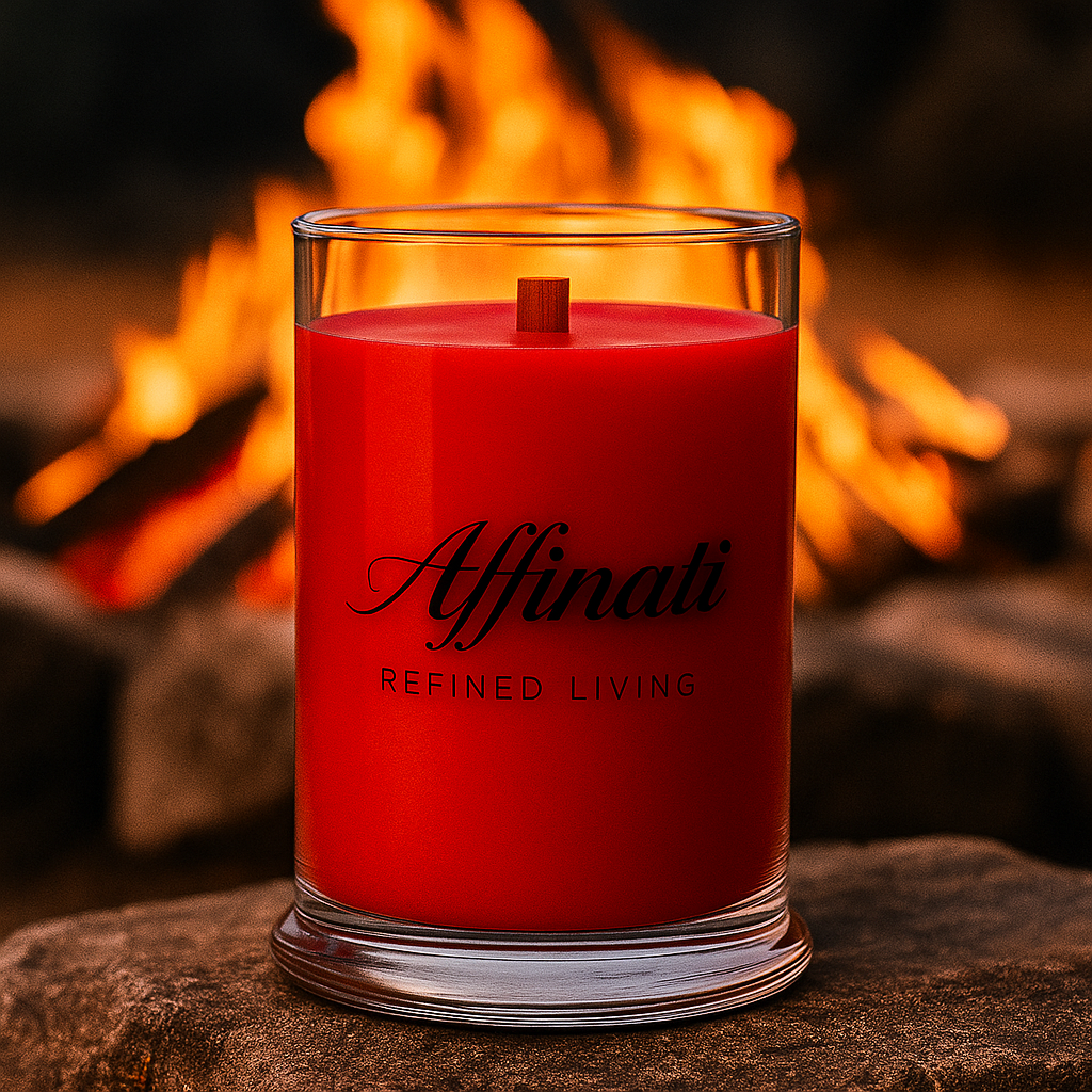 Golden Fireside Wooden Wick Candle – Luxury 21 oz Soy Blend | Affinati - Affinati
