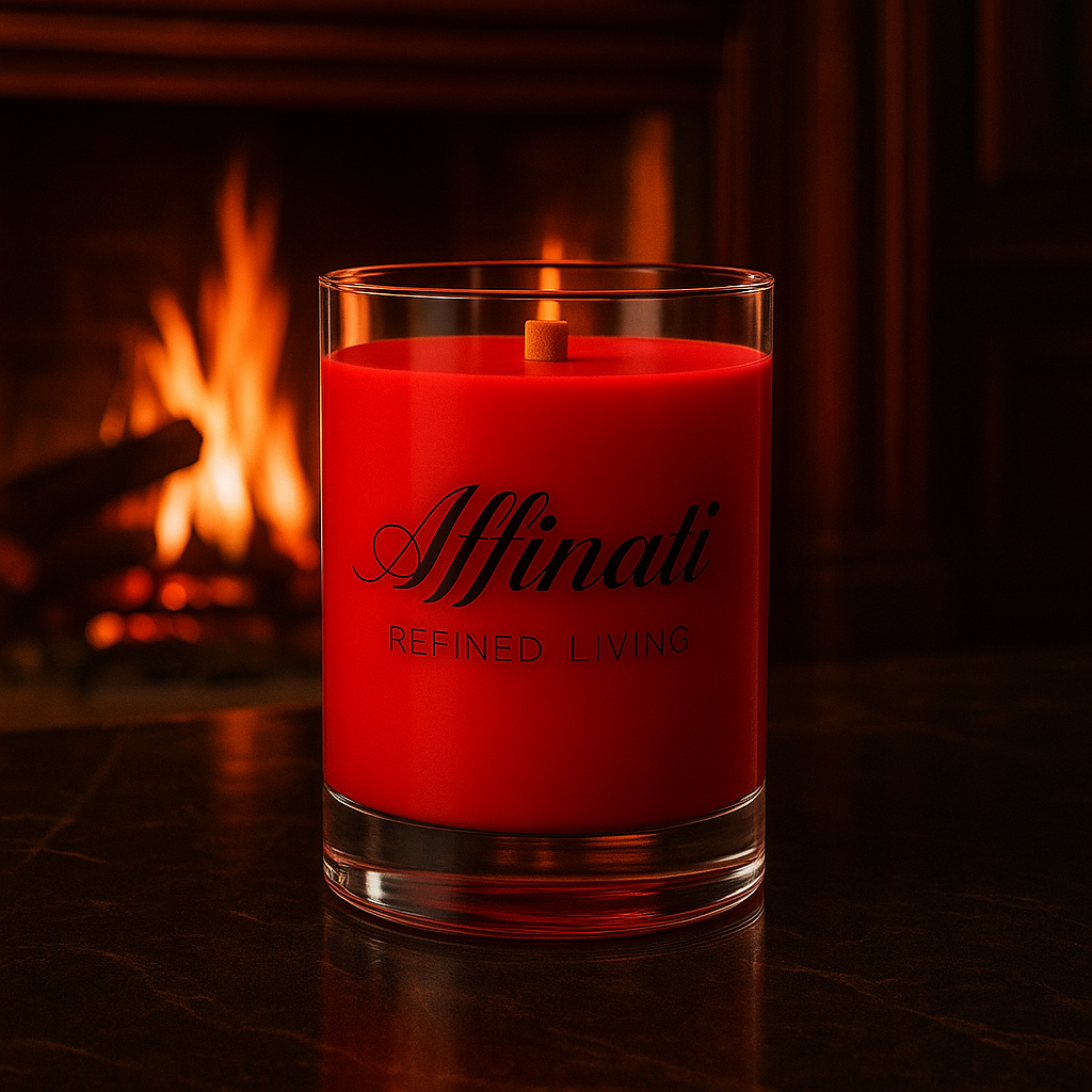 Golden Fireside Wooden Wick Candle – Luxury 10 oz Soy Blend | Affinati - Affinati