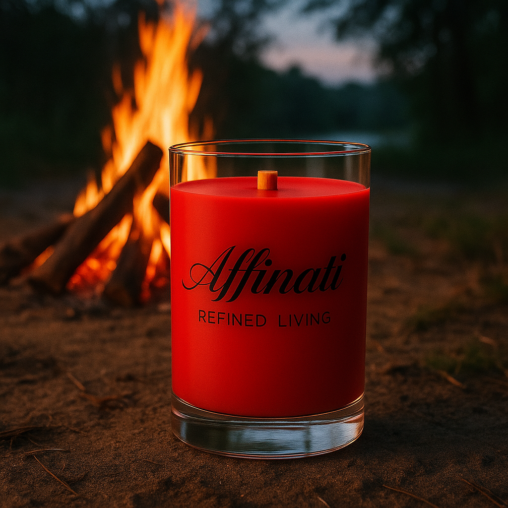 Golden Fireside Wooden Wick Candle – Luxury 10 oz Soy Blend | Affinati - Affinati