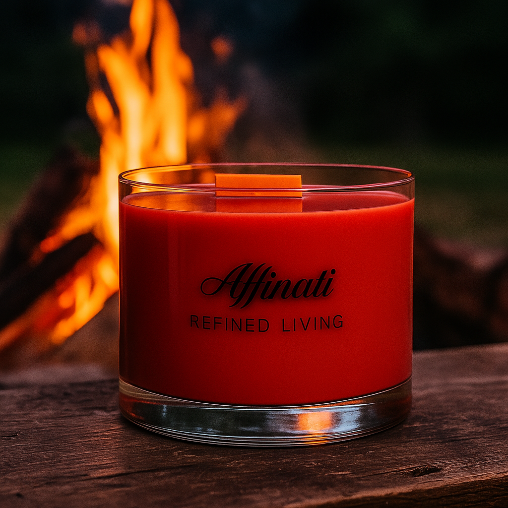 Golden Fireside Wooden Wick Candle – Luxury 15 oz Soy Blend | Affinati - Affinati