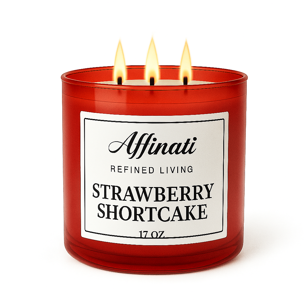 3-Wick Strawberry Shortcake Candle - Affinati