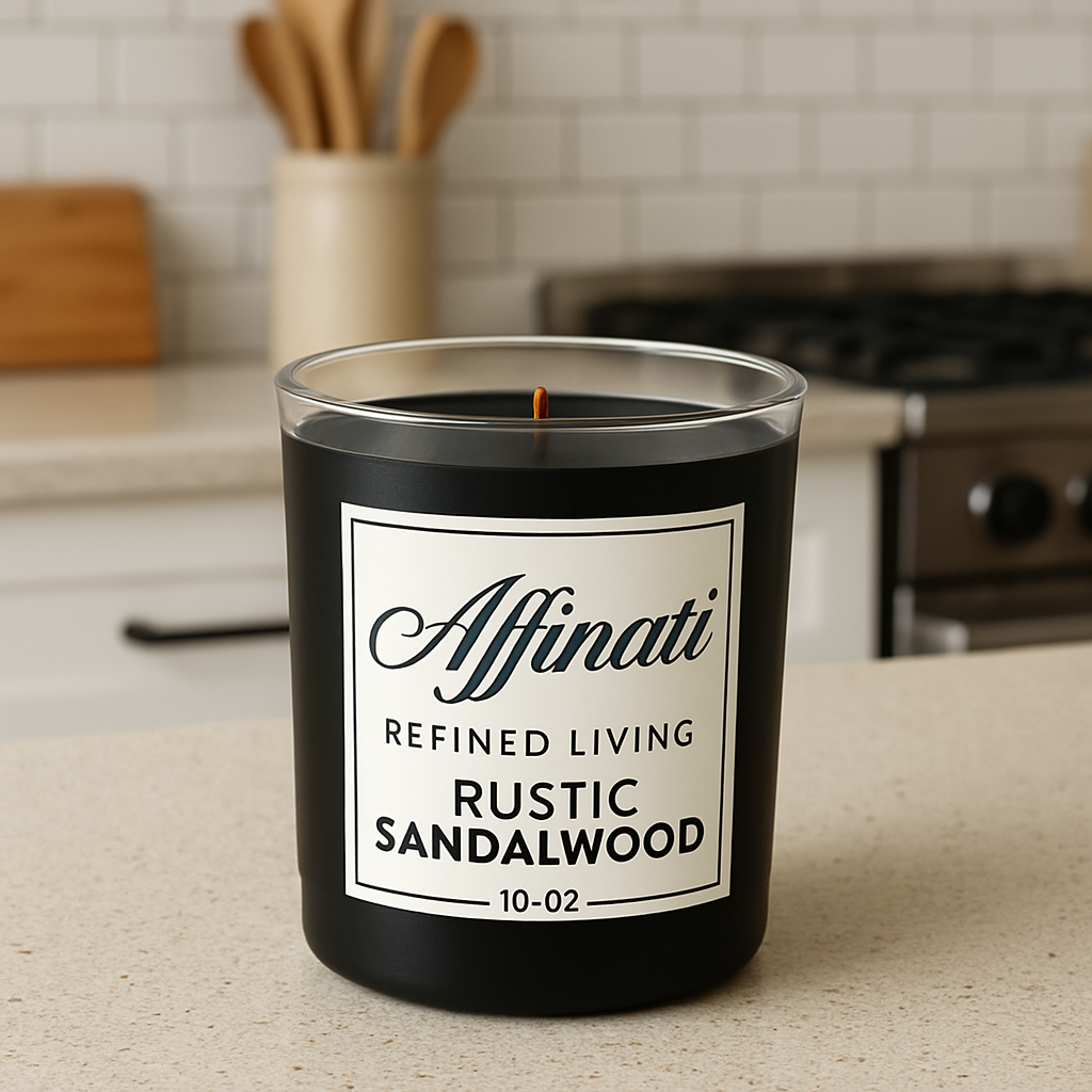 Rustikální svíčka s vůní santalového dřeva