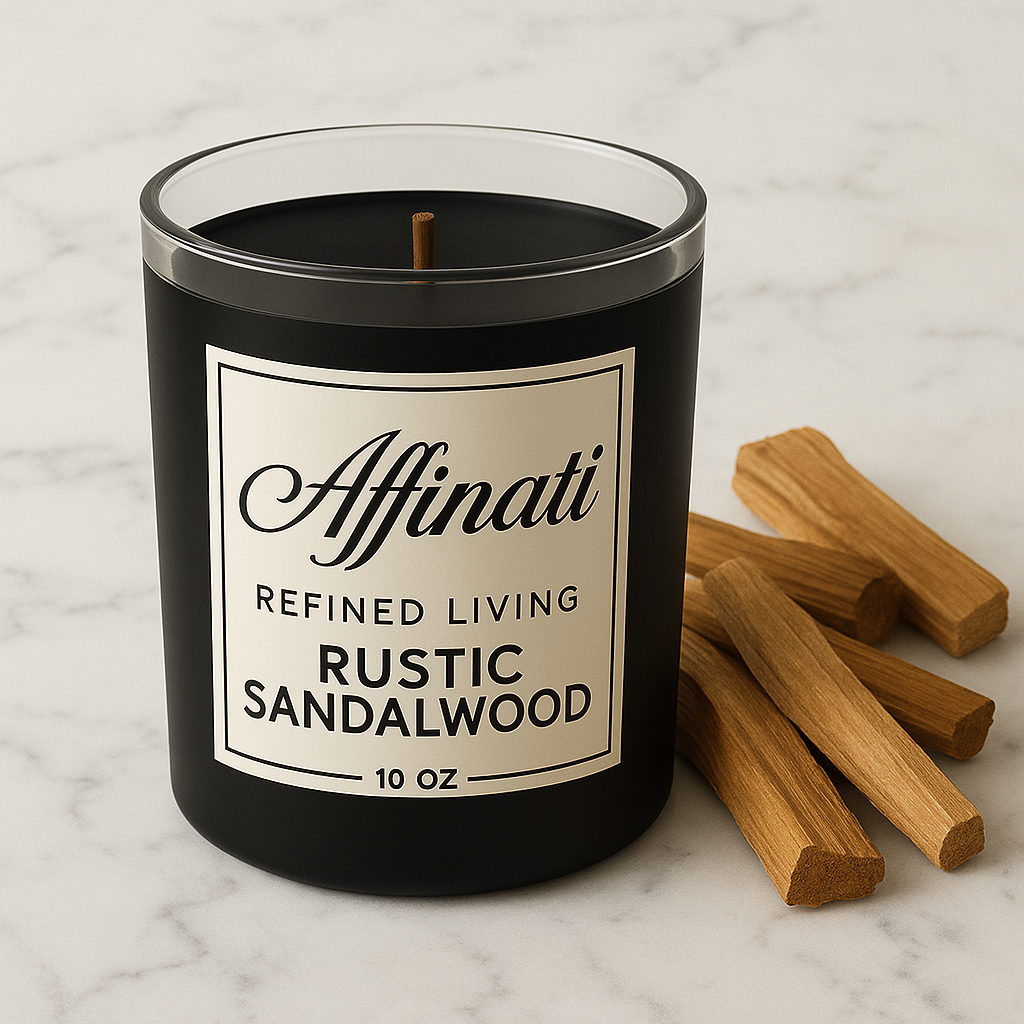 Rustikální svíčka s vůní santalového dřeva