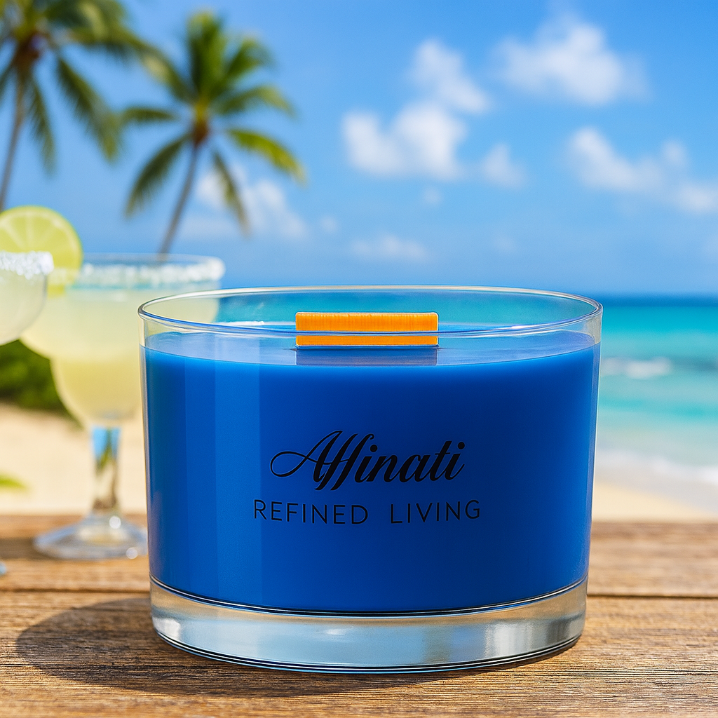 Aloha Bloom Wooden Wick Candle – Luxury 13 oz Soy Blend | Affinati