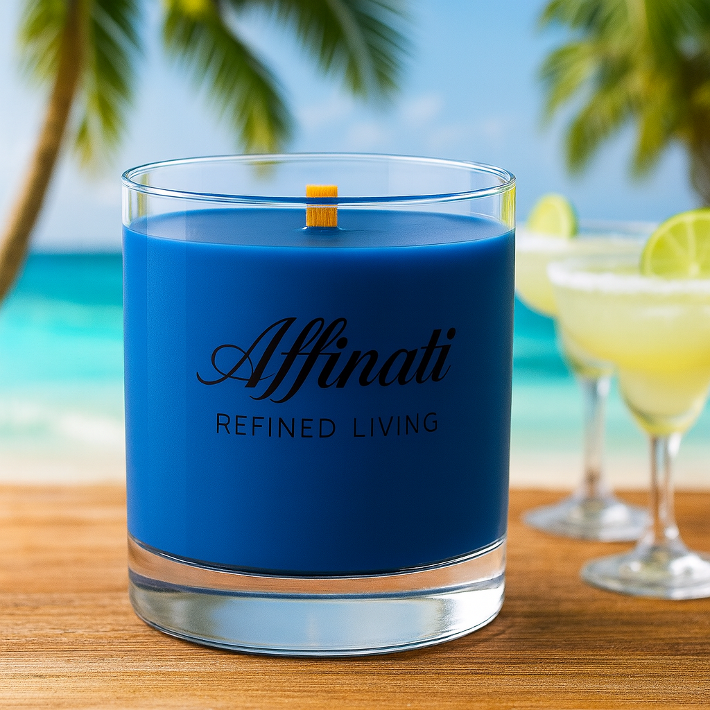 Aloha Bloom Wooden Wick Candle – Luxury 10 oz Soy Blend | Affinati