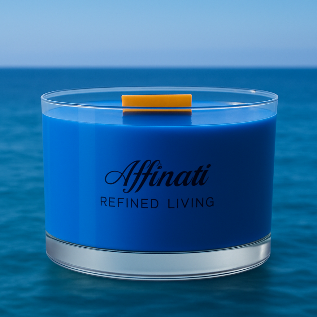 Coastal Drift Wooden Wick Candle – Luxury 13 oz Soy Blend | Affinati