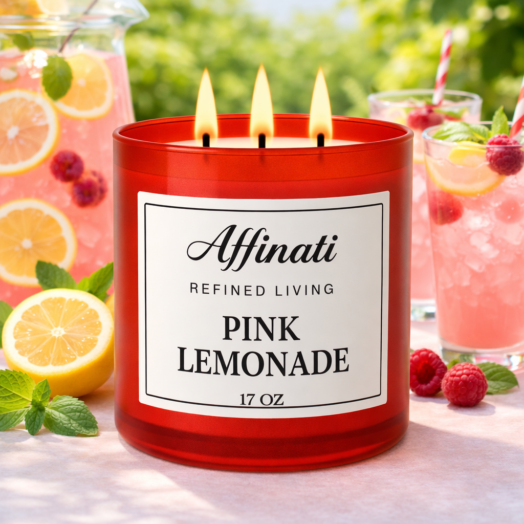 3-Wick Pink Lemonade Candle