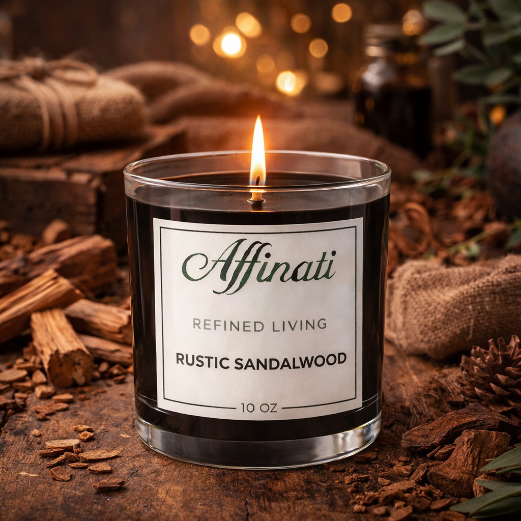 Rustiikkinen santelipuu alkuperäinen kynttilä