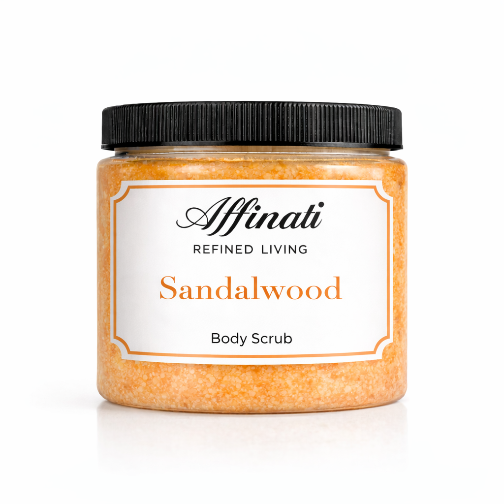 Tělový peeling ze santalového dřeva 20 oz | Šlehaný solný peeling