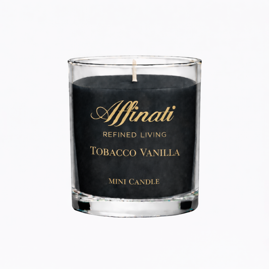 شمعة صغيرة بنكهة التبغ والفانيليا