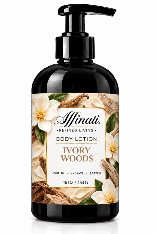 Bodylotion med elfenbensvita tränoter